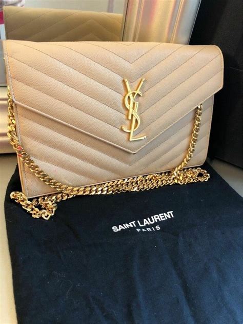 yves saint laurent weiße tasche|ysl purse beige.